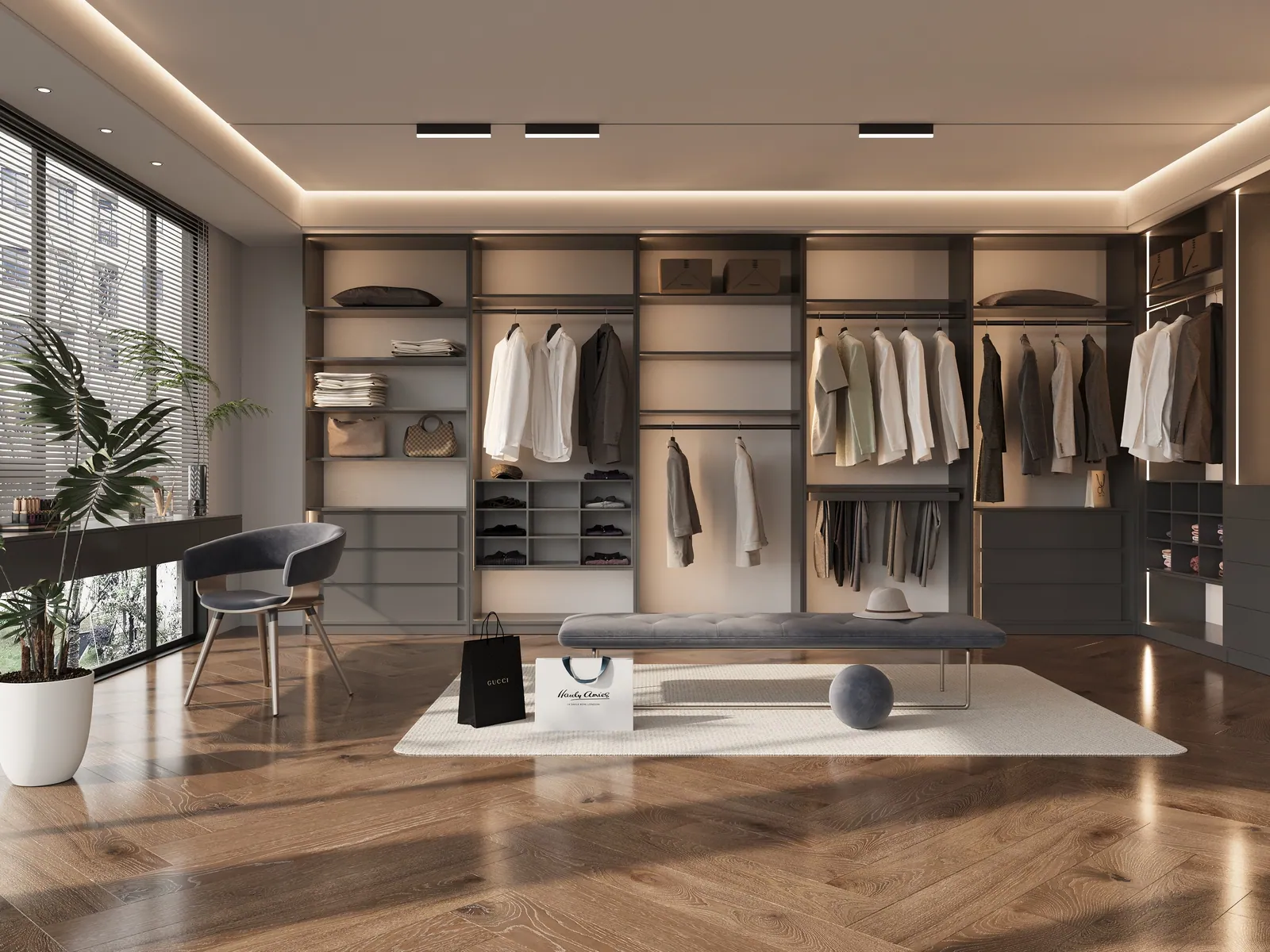 Custom architectural closet interior